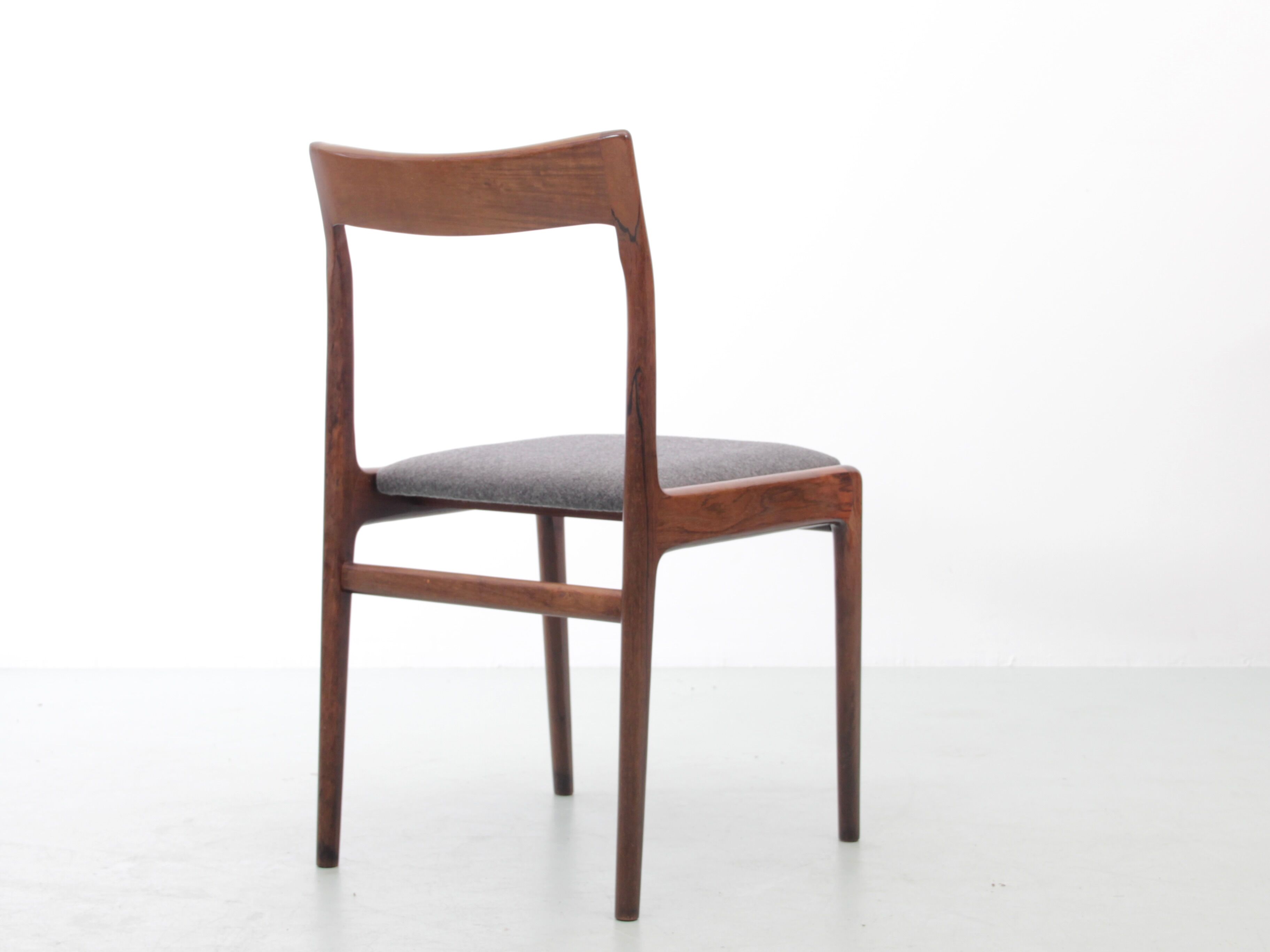 Suite of 6 Scandinavian rosewood chairs from Rio