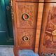 Commode transition Louis XVl marqueterie plateau marbre