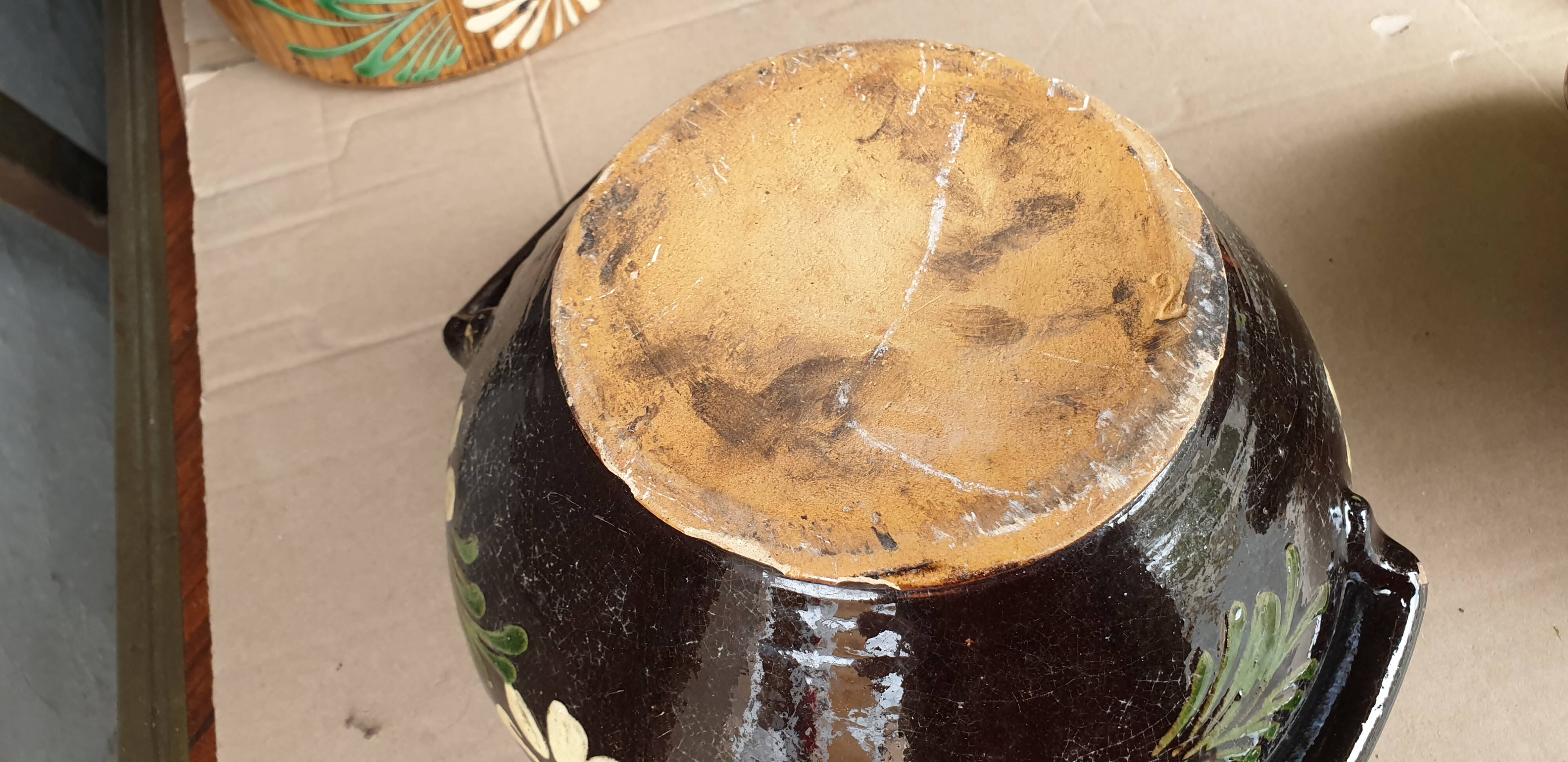 Glazed terracotta tureen