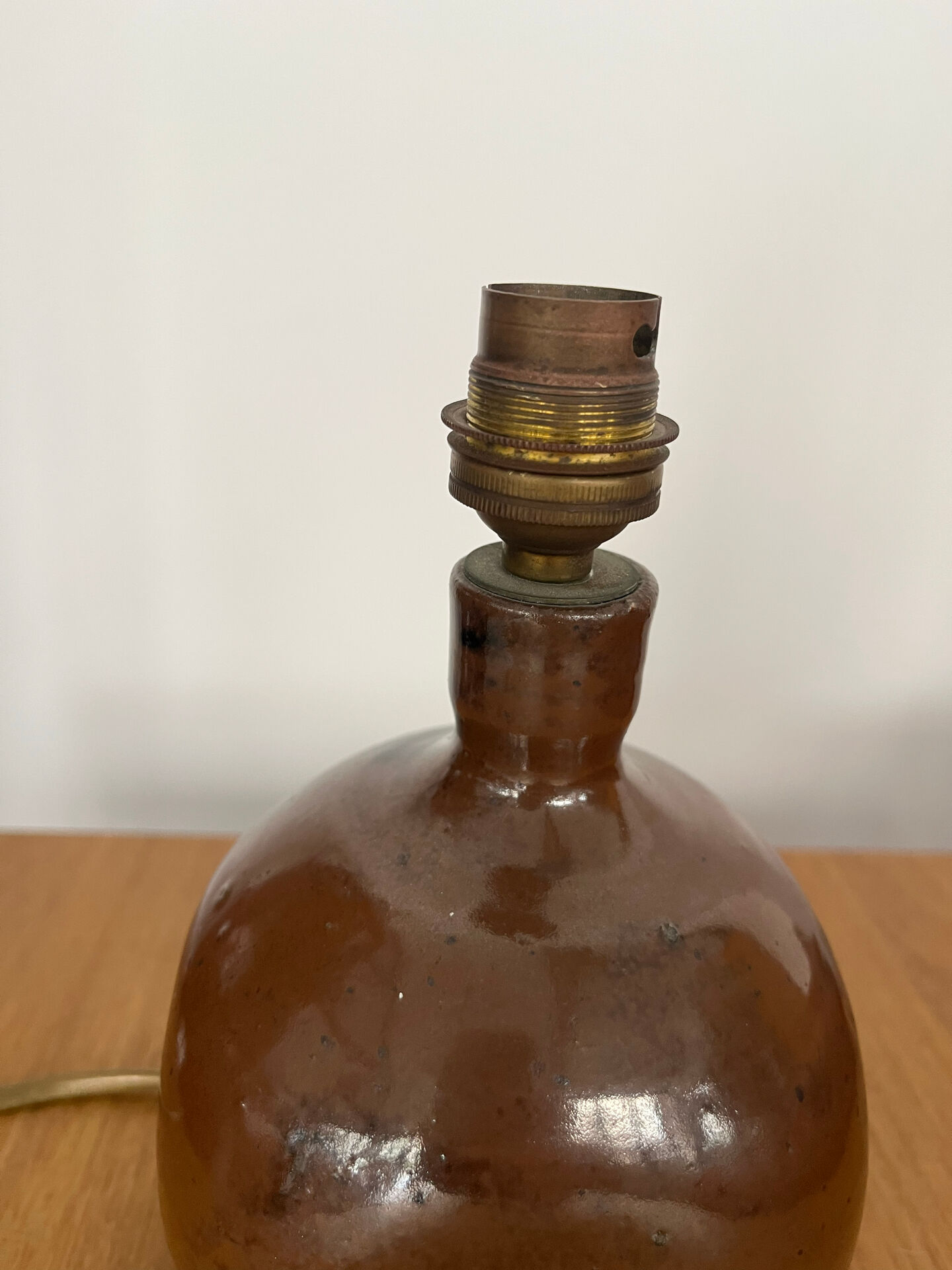 Stoneware lamp base signed Baudat
