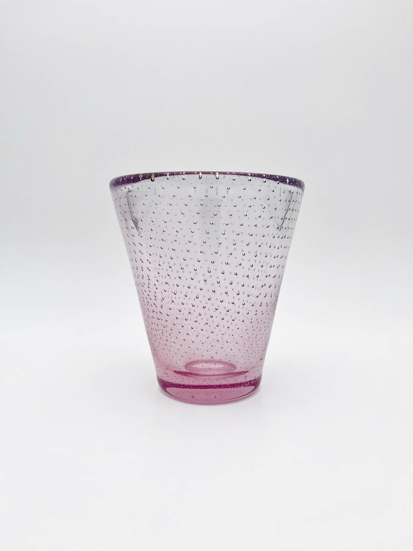 Murano Vase Archimede Seguso Bullicante Amethyst 1950