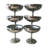 6 dessert cups in stainless steel