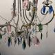 Multicolored Crystal Chandelier 1960’s 6 lights