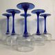 Glasses on foot wine Alsace Luminarc sapphire blue