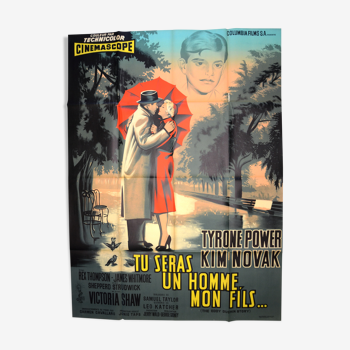 Original movie poster "You'll Be a Man My Son" 1956 Kim Novak