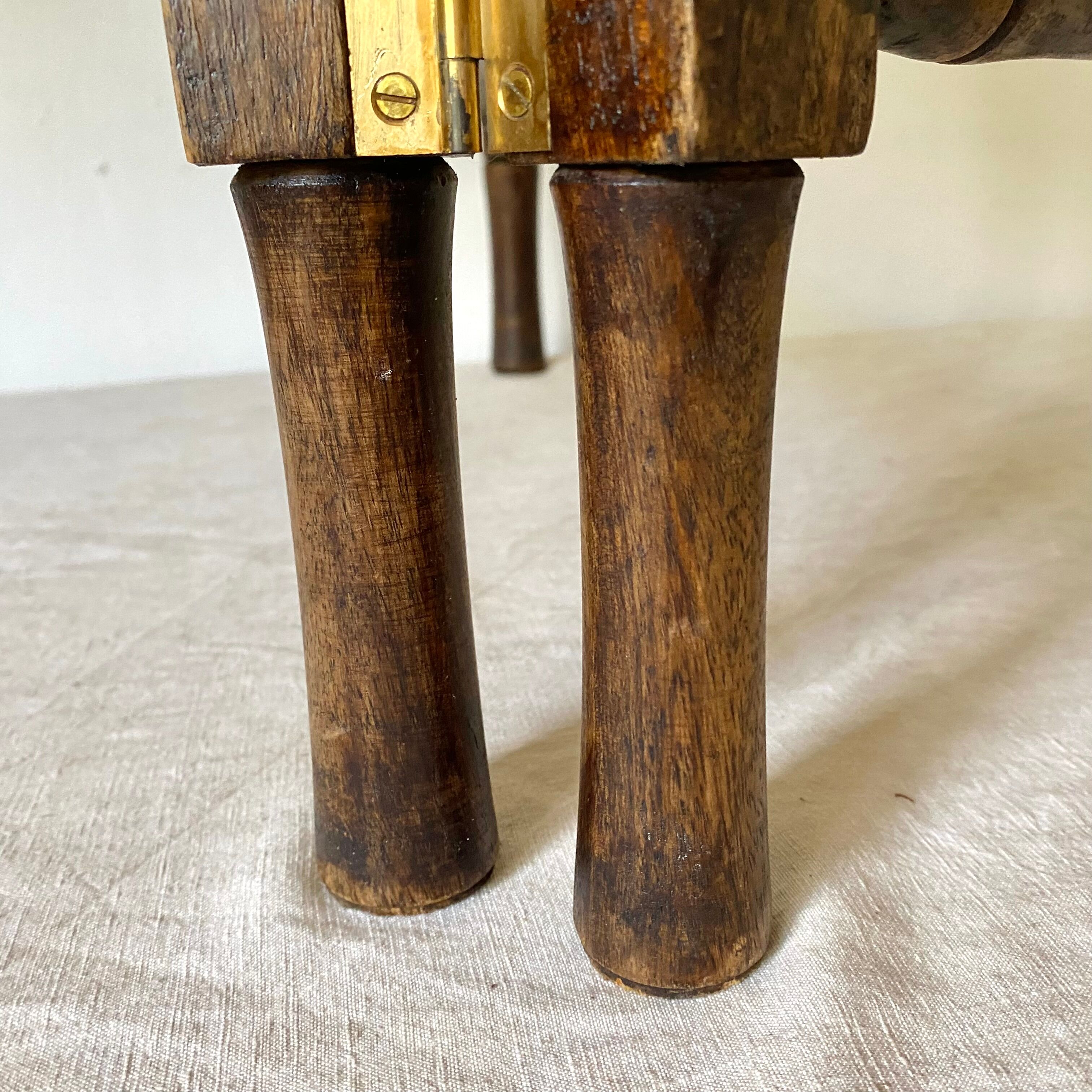 Antique wooden towel rack