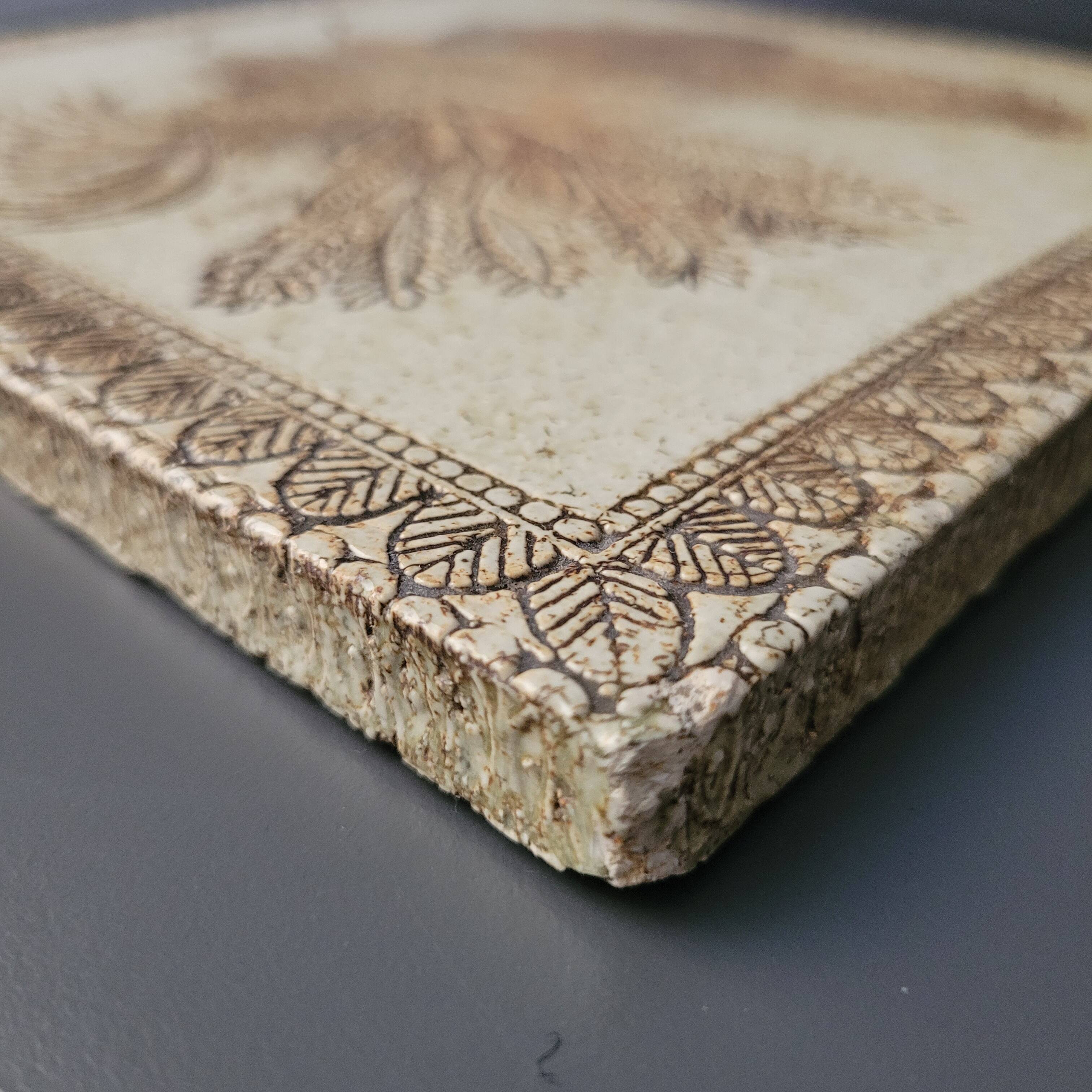 Roger Capron ceramic tile with rooster