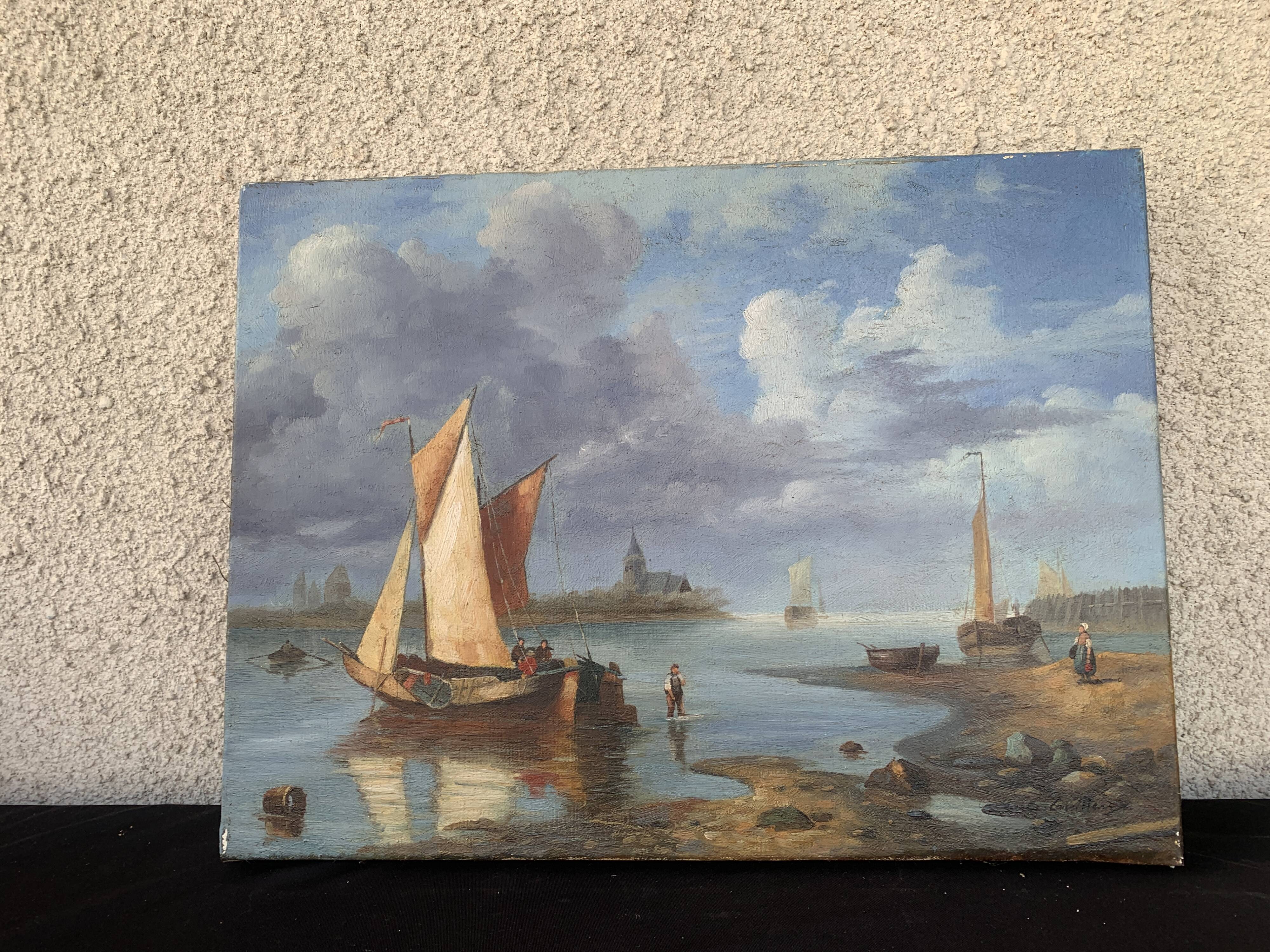 Beautiful painting Marine E. Guilleux