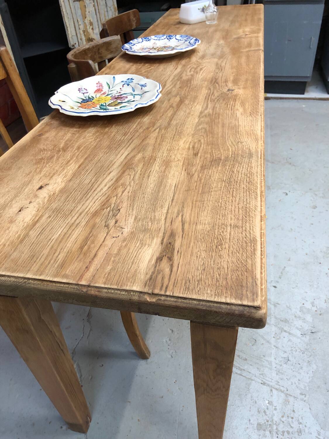Old oak brewery table