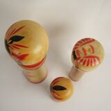Lot of 3 KOKESHI Dolls (medium size) free shipping