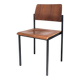 Chaise empilable vintage Mid-Century en bois design danois piètement métal