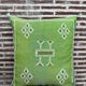 Handmade Moroccan silk cushion cover, cactus pattern: silk cushion