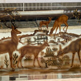 Doe-themed eglomized mirror
