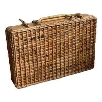 Rattan suitcase