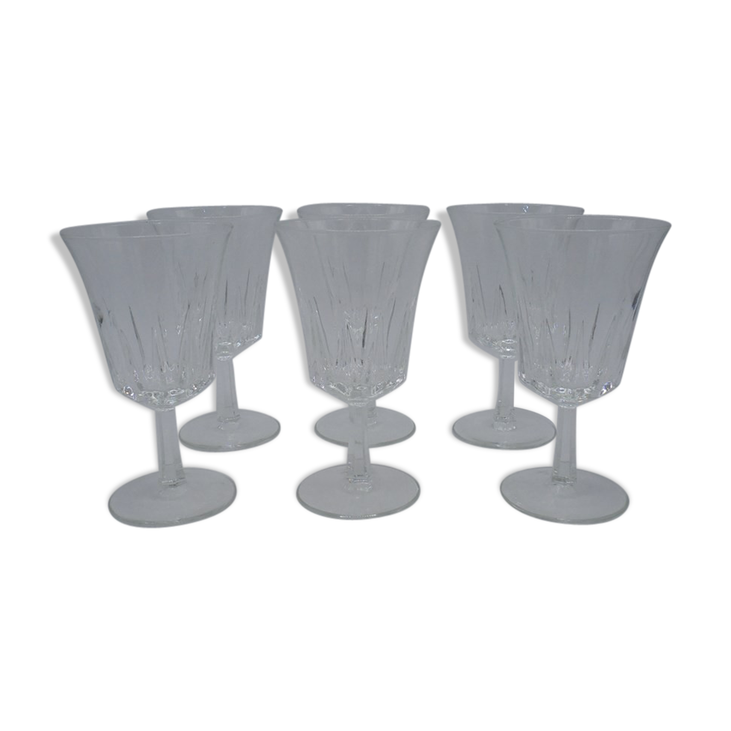 Series of 6 water goblets