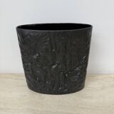Martin Freyer Rosenthal Bisque Porcelaine Noire Paper Relief Vase Op Art