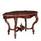 Table ancienne umbertine en acajou, Italie, fin XIXe siècle