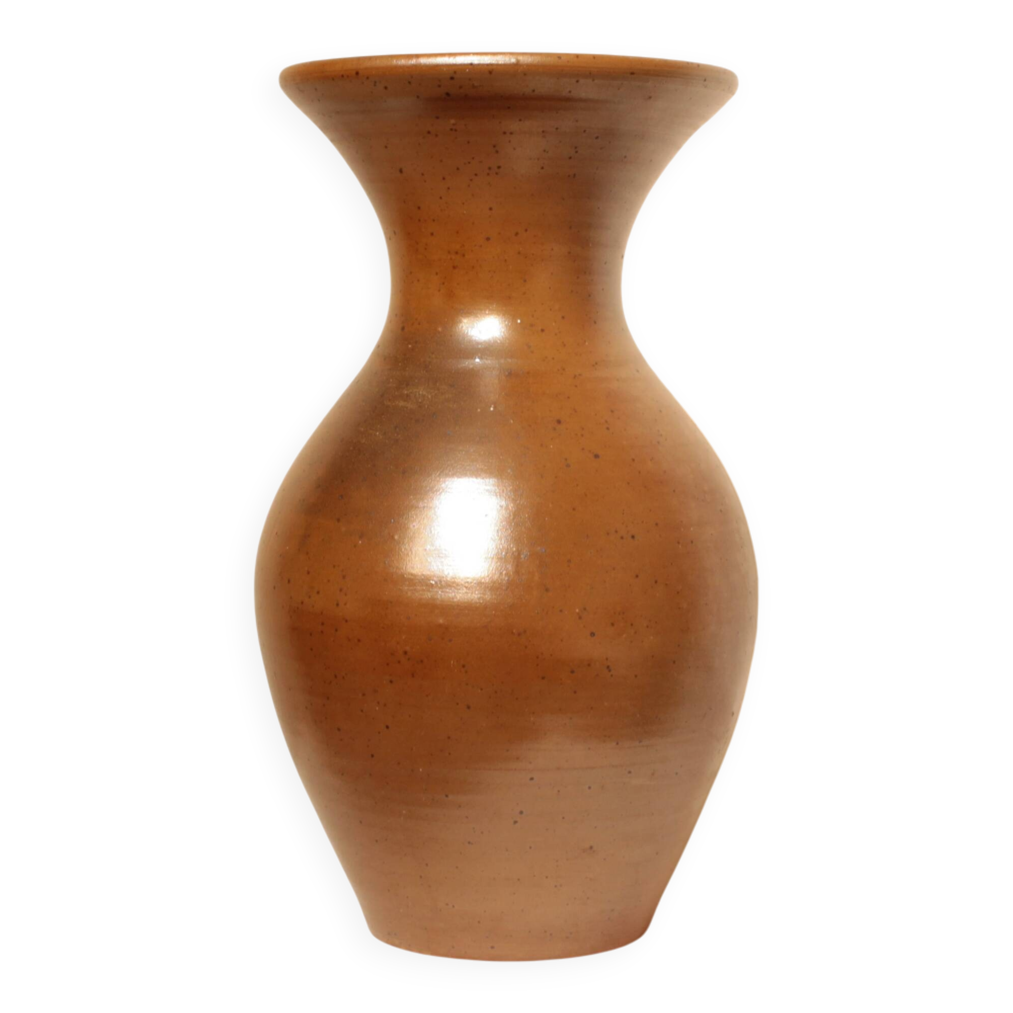 Important iridescent stoneware vase