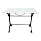 Rectangular bistro table in marble and cast iron