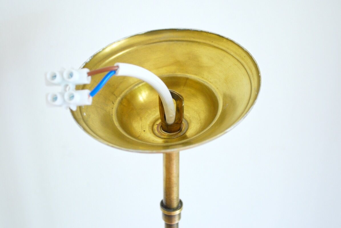 Salmon pink glass hanging