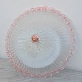 Charming Italian pink Murano glass ceiling fixture, Murano, 1970