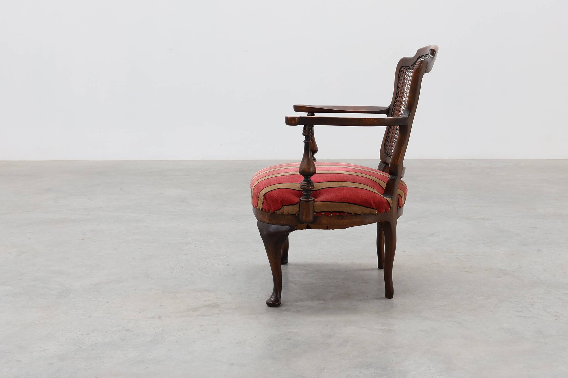Louis XV‑Style Oak and Cane Armchair, France, circa 1890