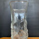 Grand vase vintage en verre moulé pressé