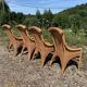 Ensemble de 4 fauteuils en rotin et bambou