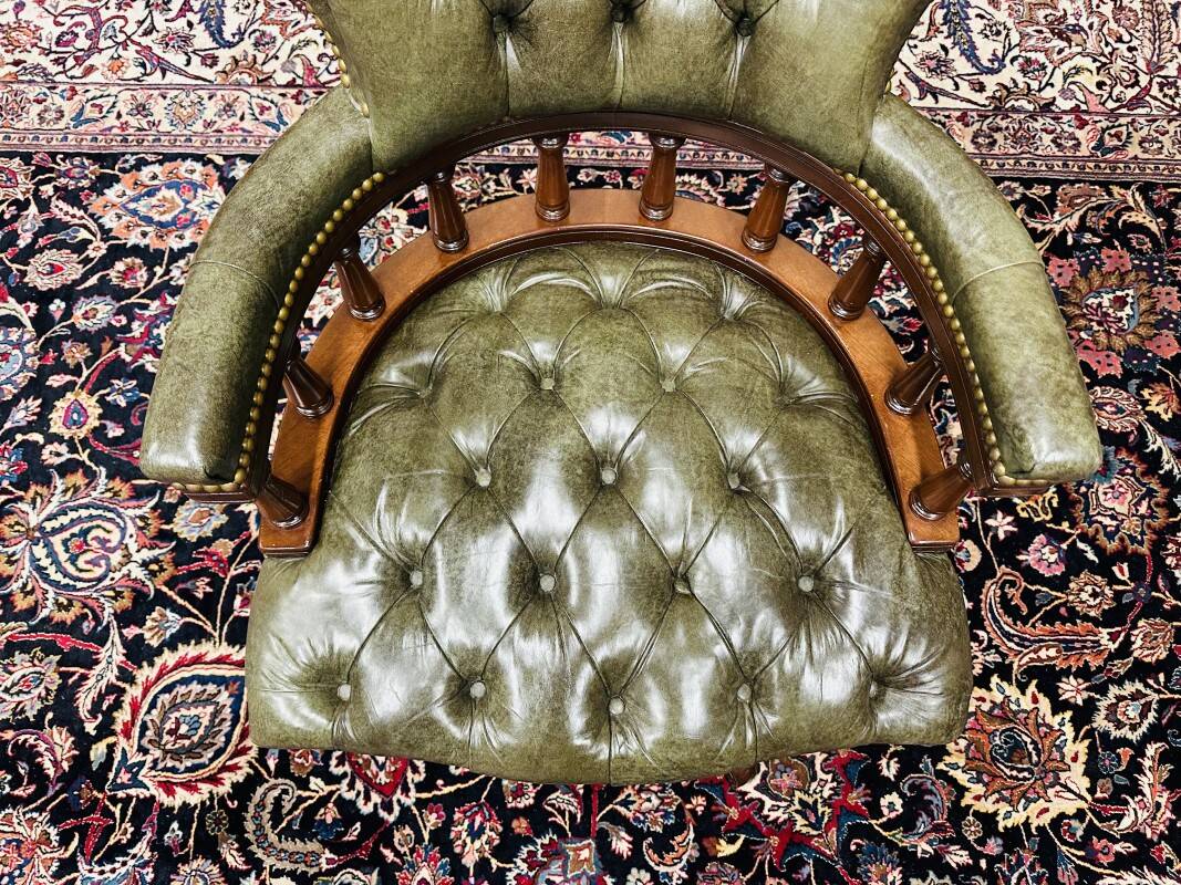 Chaise de bureau Captain Chair Chesterfield Chaise de bureau Vert olive