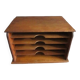 Trieur de bureau/porte courrier ancien en chêne
