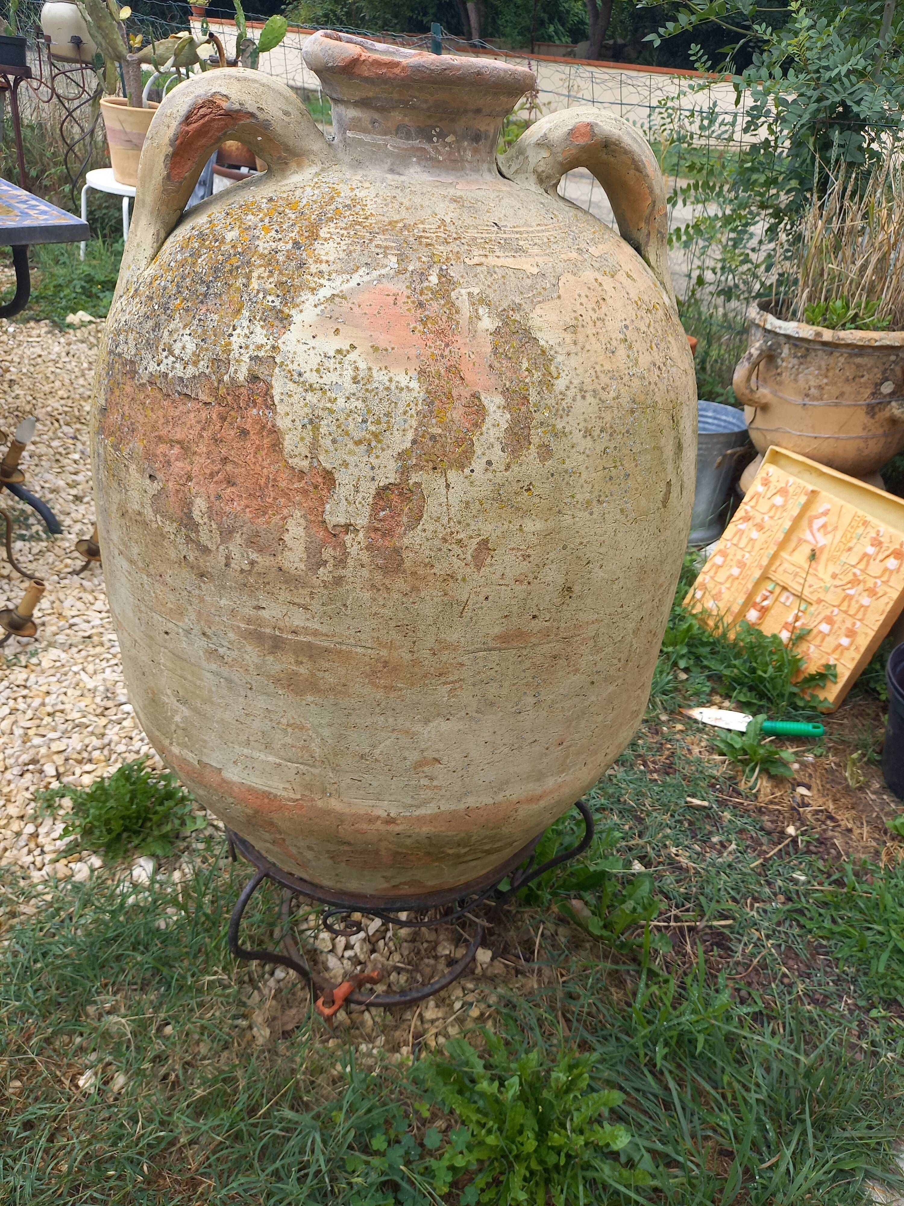 Old terracotta jar