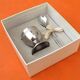 Egg cup and spoon set, President model, Silversmith Jean Couzon
