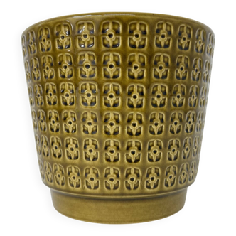 Grand pot de fleurs en céramique rétro vintage d'Allemagne de l'Ouest, années 1970
