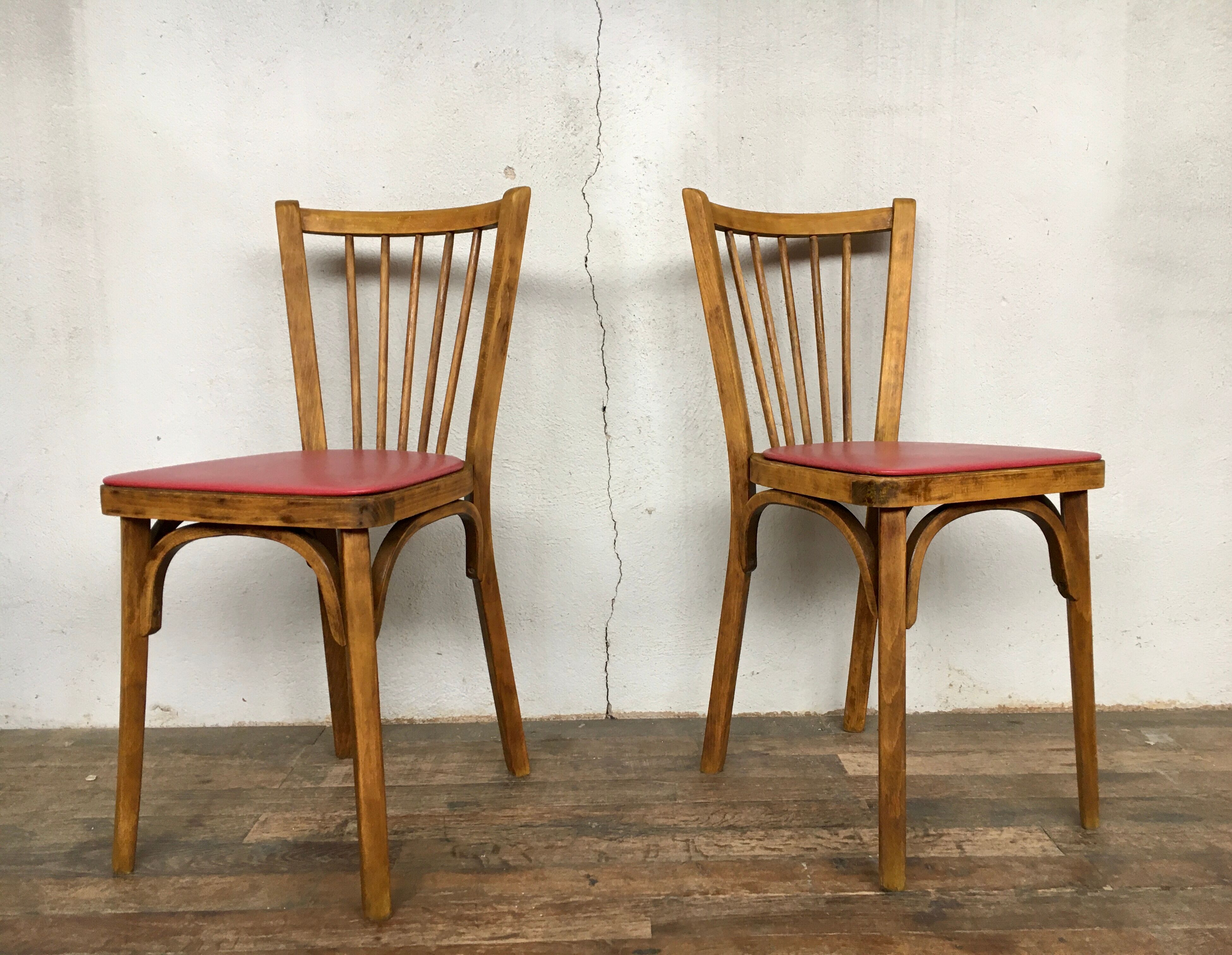 Pair of baumann bistro chairs