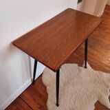 Black metal foot console