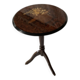 Marquetry pedestal table