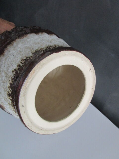 Large vintage ceramic amphora lamp stand