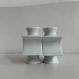 François Guéneau paire de vases soliflores en porcelaine