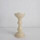 Vintage alabaster-style resin candlestick holder