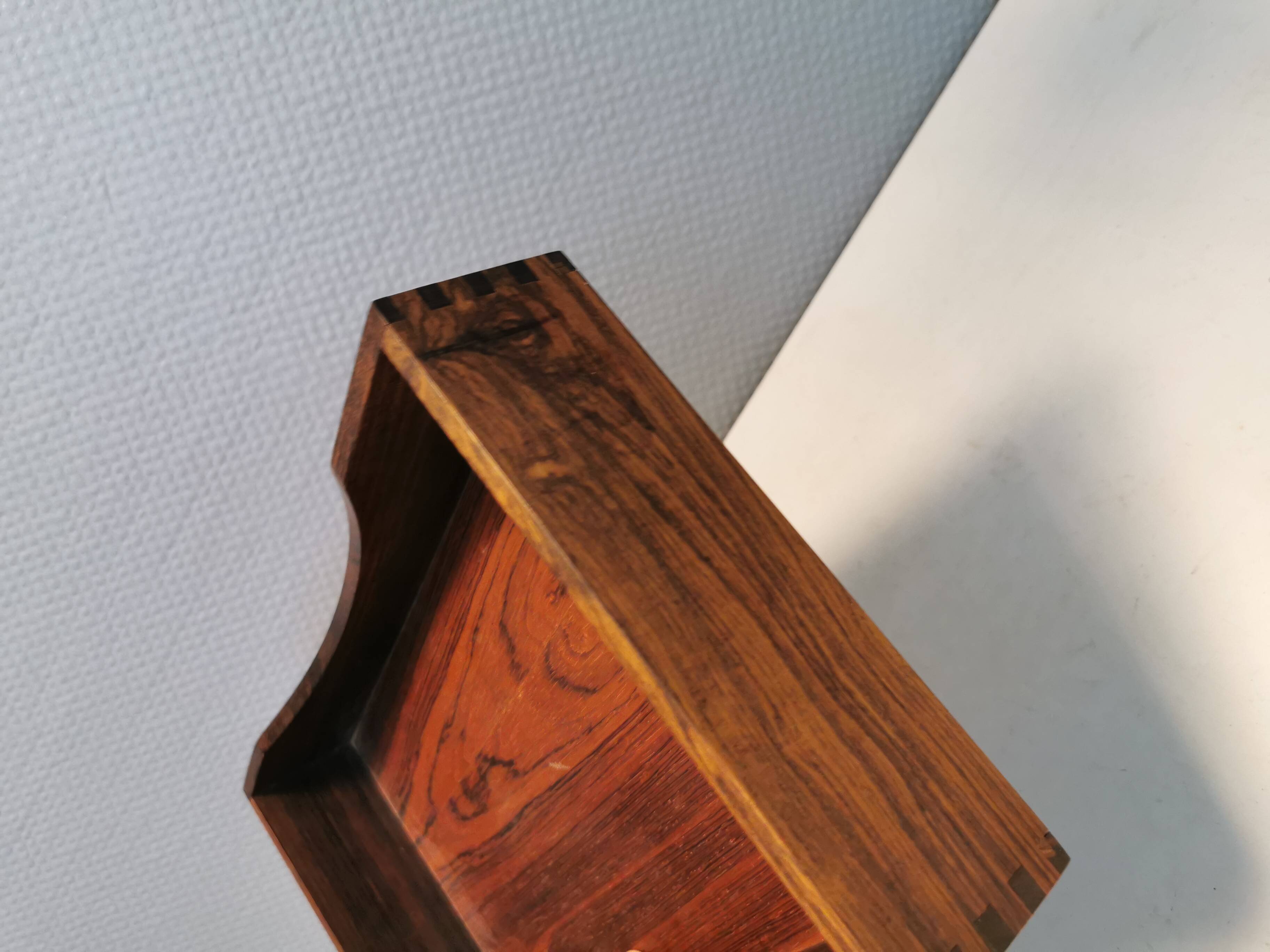 Letter or serving tray in solid rosewood, Danish design 1960s.