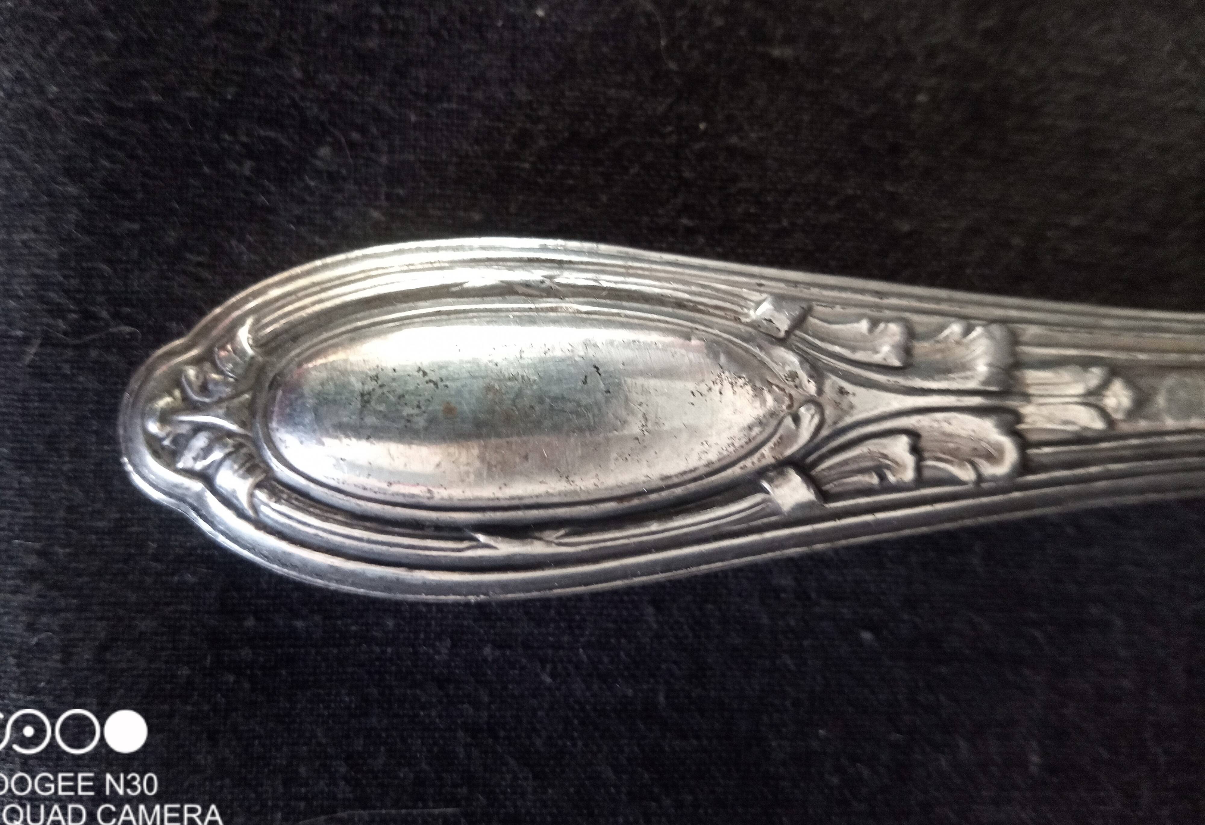 Set of 7 old cheese knives, Solingen brand, in VM800 silver and vermeil