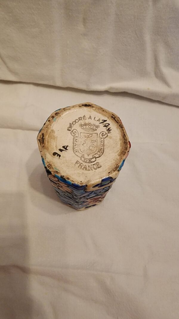 Vase rouleau émaux de longwy