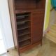 Double curtain cabinet - notary furniture - solid wood - 1970 - industrial style
