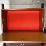 Vintage Italian bookcase in wood and metal, 1960