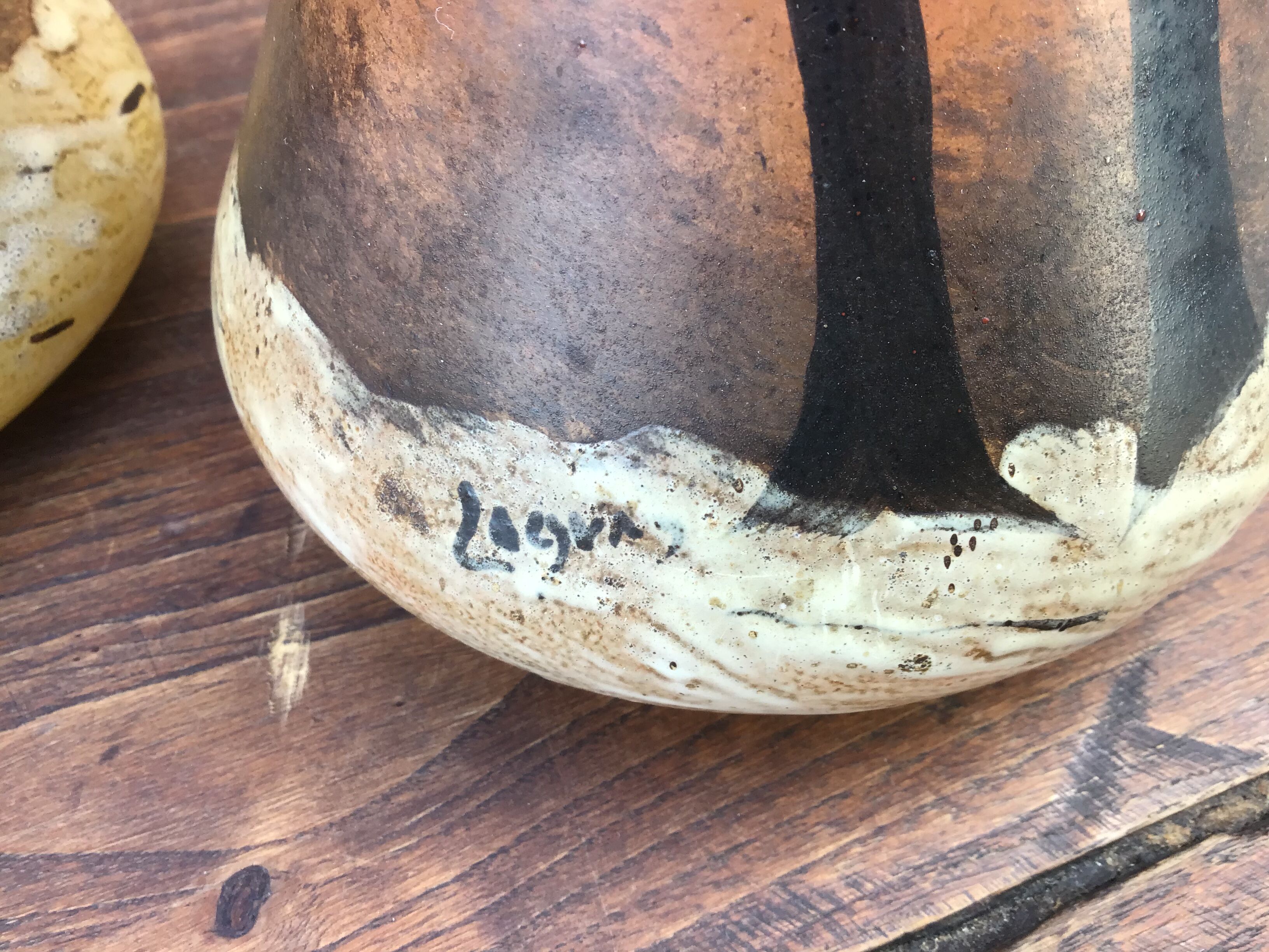 Pair of vases signed Legras