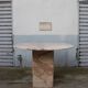 Pink marble dining table
