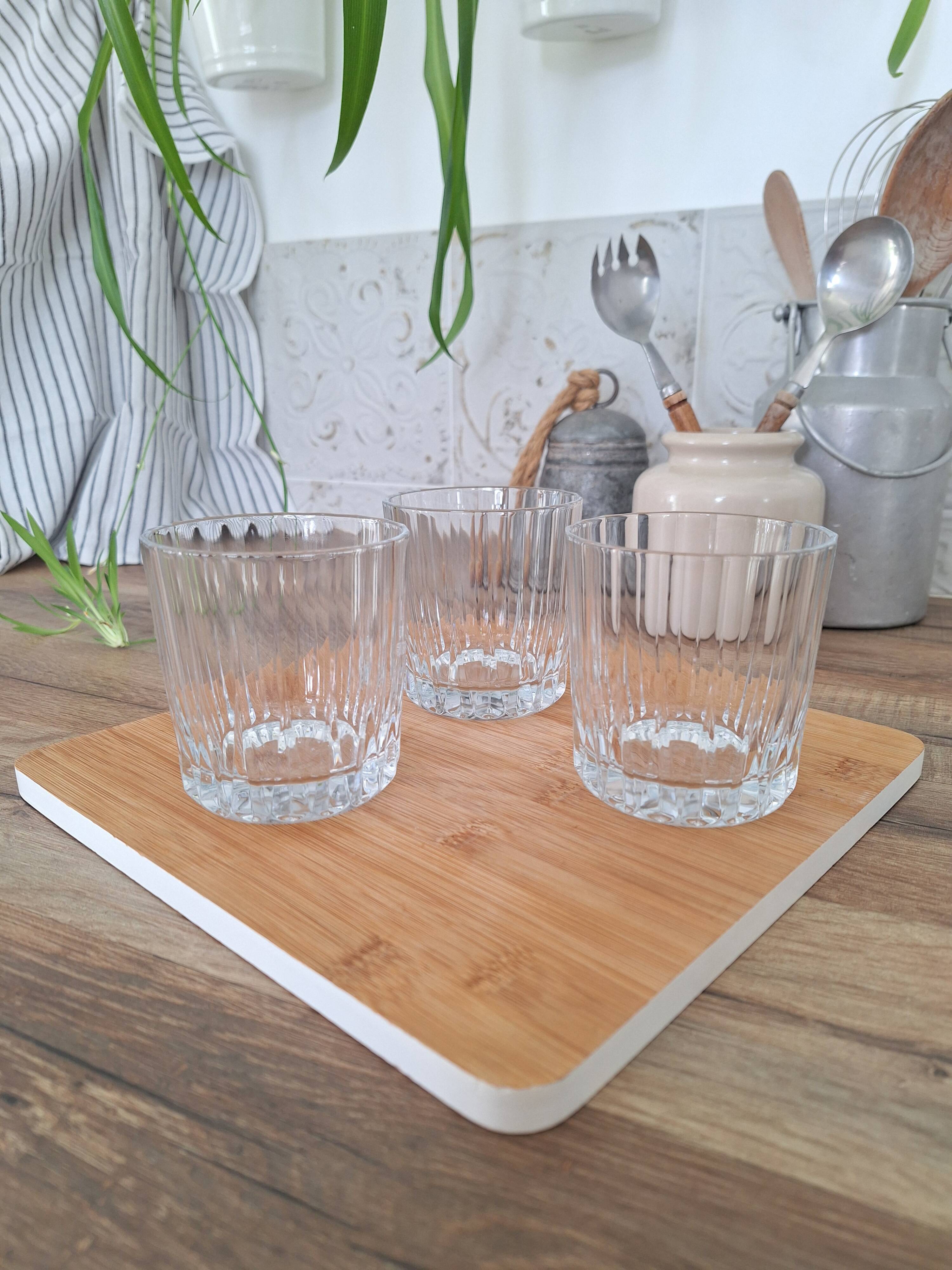 Water or whisky glasses in cut glass