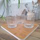 Water or whisky glasses in cut glass