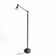 Adjustable / Conical Glass and Black Metal Floor Lamp by Tronconi, 1970s