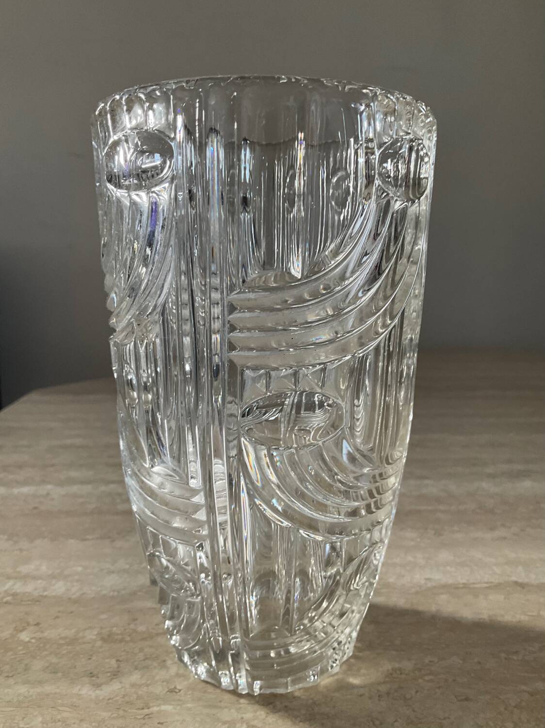 Vase Art Déco en cristal ciselé